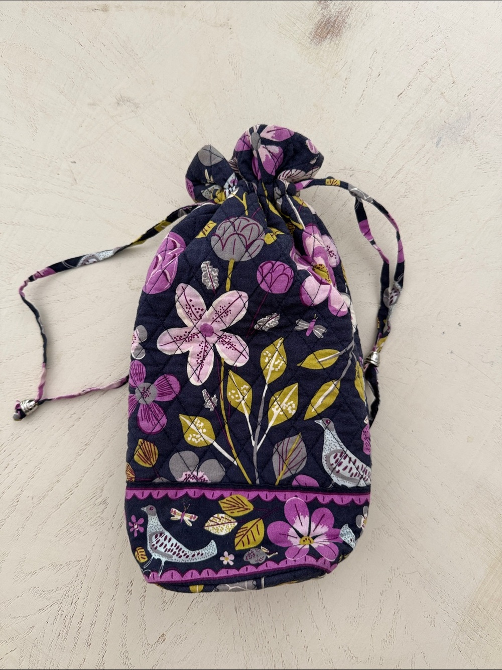 Vera Bradley “Cheers to You Floral Nightingale” wine tote bag Like New! 3/$40